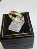 9ct Yellow Gold Band Ring with Patterned Edges - Size R - 4.35G