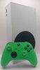 Xbox Series S console 512GB with cables & green controller unboxed white