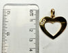 9ct yellow gold heart pendant
