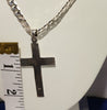 925 Silver 28" Curb Chain with Cross - 33.06g