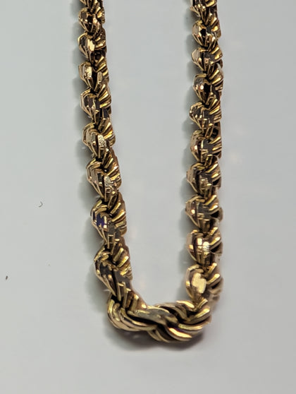 9ct Gold 18” Twisted Rope Chain