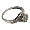 9ct White Gold ring 3.8 gram size S (20) 0.50 carats diamond, Hallmarked
