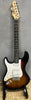 GEAR4MUSIC LEFT HANDED ELECTRIC GUITAR, STRATOCASTER BODY, SUNBURST DESIGN