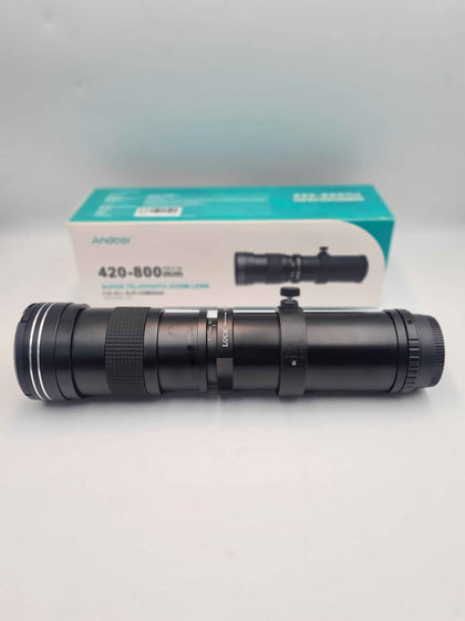 Andoer 420~800mm Super Telephoto Zoom Lens - Compatible W/ All SLR Cameras - Boxed