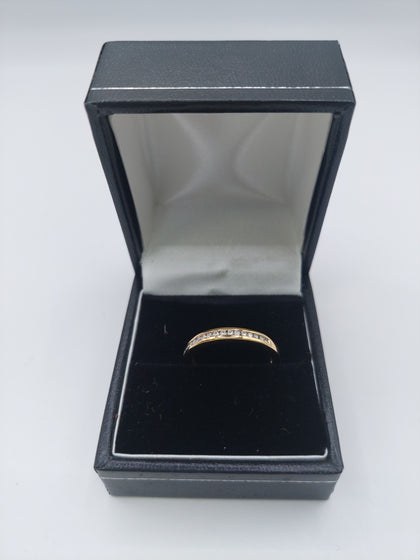 18k Gold DIA ring 2.7G Hallmarked(750)&Tested Size N
