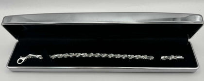 925 SILVER HALLMARKED, BRACLET W/ LOBSTER LOCK, 8