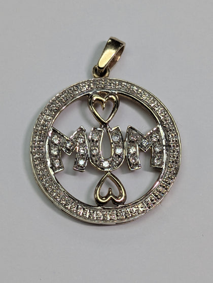 9ct Gold Mum Pendant
