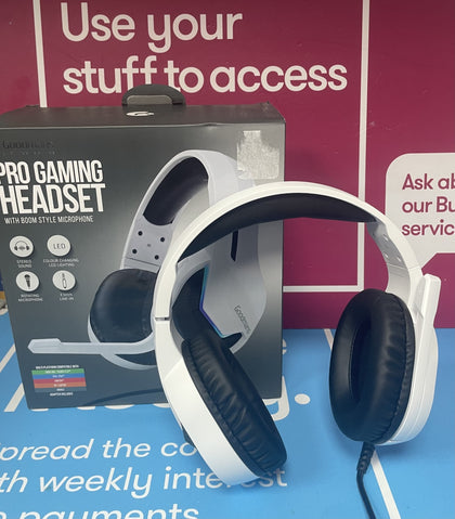 GOODMANS PRO GAMING HEADSET WITH MICROPHONE WHITE **BOXED**