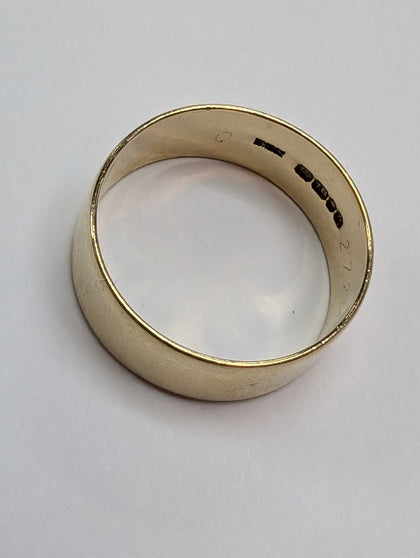 18CT GOLD WIDE WEDDING BAND SIZE P.5 PRESTON STORE