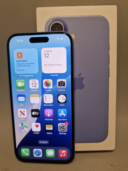 Apple iPhone 16 128GB Ultramarine,100% BATTERY Unlocked Boxed comes with charge cable