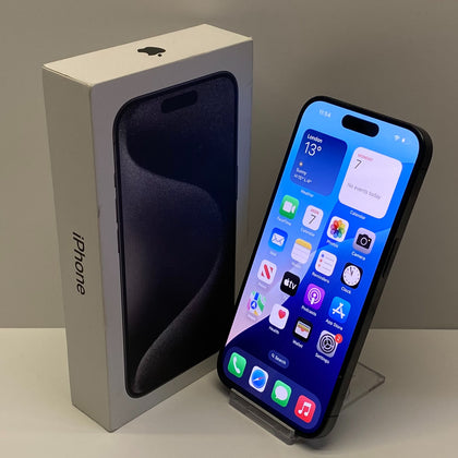 Apple iPhone 15 Pro Unlocked Model A3102 128GB in Black Titanium Boxed