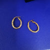 1.2G 9K Gold Oval EARRINGS Hallmakred