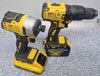 Dwalt 18v Drill and impact driver two batteries and charger DCD778 combi & DCG809 Impact & DCB15 charger