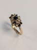 9ct Gold Black Stone & Cz Ring Size L