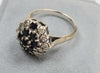 18ct White Gold Diamond & Sapphire Rng Size Q