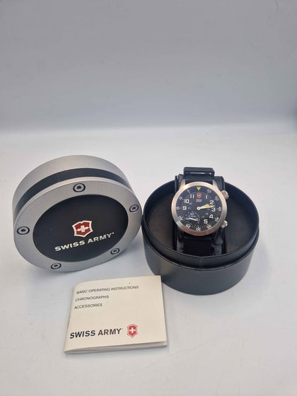 **DEAL**Victorinox Swiss Army 24044 Airboss Mach 4 XL Mechanical Aviator Watch - Boxed With Rubber Strap