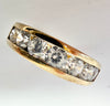 9ct yellow gold 7 stone CZ eternity ring size L 1/2