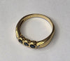 18ct Gold Ring with Sapphires Size T 1/2