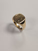 9ct Gold Diamond Signet Ring Size  S 1/2