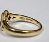 18ct - yellow gold ring with multicoloured stones - 3.78 -size M - Hallmarked