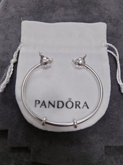 Pandora LIMITED EDITION Mickey & Minnie Open Bangle -Size 2