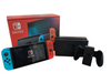 NINTENDO SWITCH CONSOLE 32GB, WITH NEON RED AND BLUE JOYCONS, BOXED