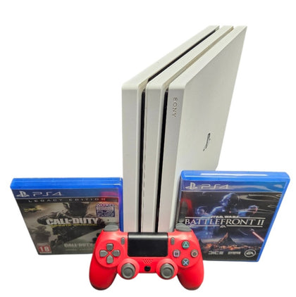 Playstation 4 Pro 1TB - White with 2 Games