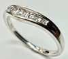 18ct White Gold Wishbone Ring size O 1/2