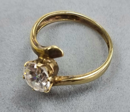 18ct Gold CZ Ring Size 