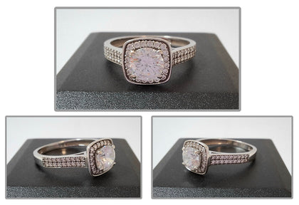 9 Carat White Gold Ring Size P
