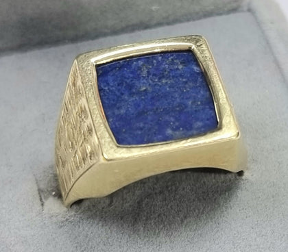 14ct Gold Lapis lazuli Ring Size 
