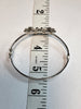 9ct White Gold Hinged Flower Bangle - 8.02g - 2.5" - Hallmarked