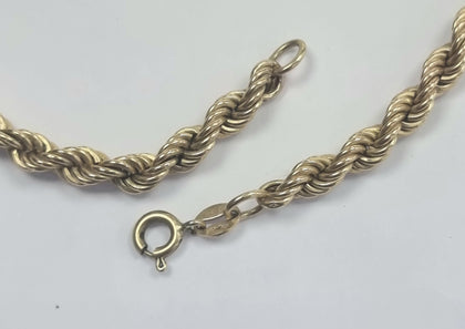 9ct Gold Rope Chain 18