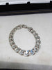 925 SILVE4 HALLMARKED, OVAL CURBED BRACELET, 8", 46.90g, BOXED, PRE OWNED