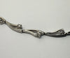 9ct White Gold Bracelet with stones 7.5"