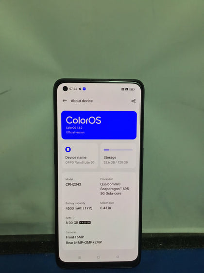 Oppo reno8 lite 5g