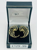 9CT YELLOW GOLD, 375 HALLMARKED MULTI STRAND SWIRL EARRINGS, 1.9G, BOXED