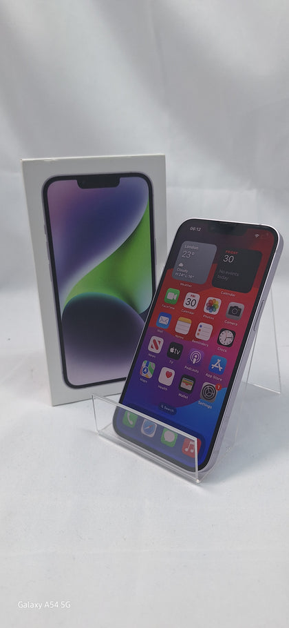 Apple iPhone 14 128GB smartphone purple boxed 97% Batt health