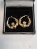 Beautiful 9ct Rose Gold Claddagh Earrings - 2.40G - 1" - Hallmarked