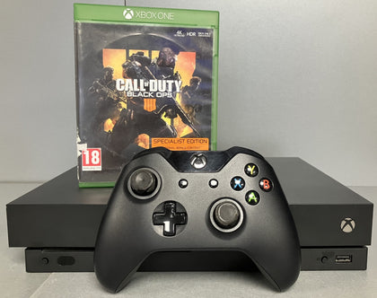 Microsoft Xbox One X 1TB Black Console Bundle ( + Call Of Duty Black Ops 4 ) ** Unboxed **