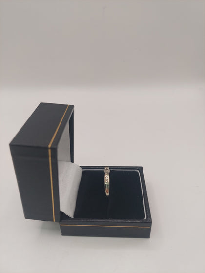 10k DIA White Gold Ring 1.4G Hallmarked(417)&Tested Size P