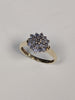 9ct gold ring with lilac stones