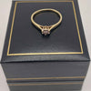 9ct yellow gold engagement ring with small stone size k Boxed 1.31g full hallmarked
