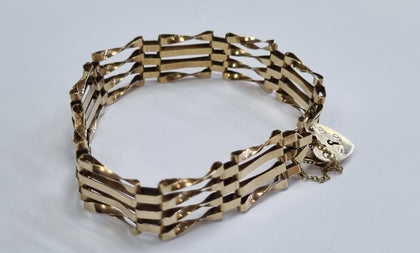 9CT GOLD GATE BRACELET