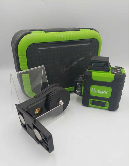 Huepar 8, Green Line Laser Level, Self Levelling Cross Line, Cased