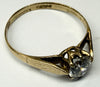 9ct Gold solitaire ring with CZ stone size M