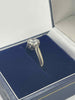 9ct white gold cubic zirconia solitaire ring size K