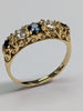 18ct Gold Diamond & Black Stone Ring - Size J