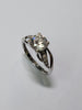 9CT White Gold CZ Ring - Size K 1/2