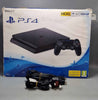 Playstation 4 Slim Console, 500GB Black, Boxed 3rd party pad and Leads